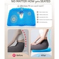 thumbnail image 4 of Gel Seat Cushion for Long Sitting,Gel Cushion for Pressure Relief,Ergonomic Comfort for Office,Car,Travel & Pregnancy,Soft Breathable & Cooling for Summer | Designed for Chairs & Long Sitting Cushion, 4 of 10
