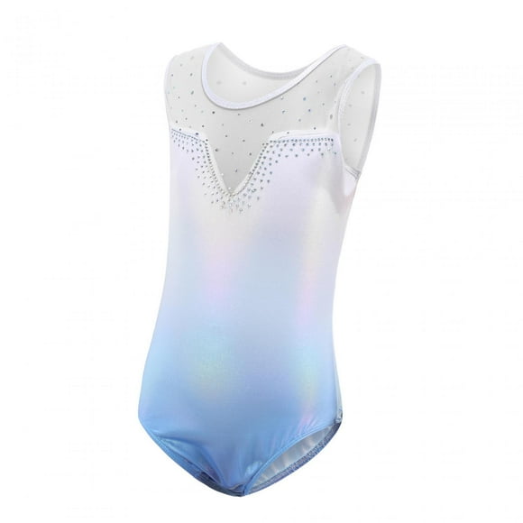 Leotardos de gimnasia para niñas, ropa de baile, leotardo de Ballet sin mangas azul brillante 6 Yuyangstore leotardos de gimnasia para niñas