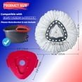 thumbnail image 3 of Mop Heads Replacements for Ocedar, Mop Replace Head for O Cedar, Spin Mop Replacement Head for Ocedar Easy Wring 1 Tank System, Mop Heads Include 3 Pack Spin Mop Refills and 1 Pack Scrubber Mop Head, 3 of 6