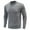 Gray, variant on Fesfesfes Blouse Shirt for Men Long Sleeve Crew Neck Pullover Sweater Solid Color Top