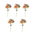 thumbnail image 1 of 5 centros de mesa con flores artificiales realistas para decoración de interiores, color naranja, 1 of 9