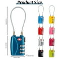 thumbnail image 3 of IMENGL Clearance! Delayuji Faucets Accessories Mini Approved Cable Luggage Lock 3 Digit Combination Password Lock Padlock 3 Digit Cable Lock for Travel Baggage Suitcase Gym Lockers One Size Red, 3 of 9