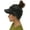 Black-white, variant on Beanie Tail Winter Warm Knit Messy High Bun Ponytail Hats Visor Beanie Cap