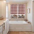 thumbnail image 3 of Curtains 63 Inch Length 2 Panels, Farmhouse Grommets Window Treatment Curtain, American Country Star Barn Red Brown Plaid Berry Thermal Curtains Drapes for Living Room/Bathroom, 3 of 9