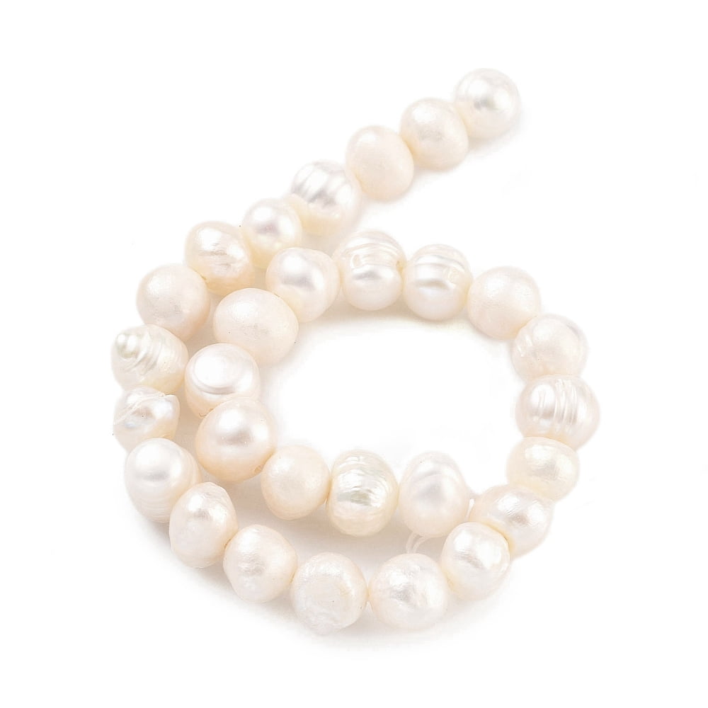 4strands Cultured Freshwater Pearl Beads Strands Potato Antique White 6~7mm Hole: 0.6mm about 29pcs/strand 6.69 inch(17cm)