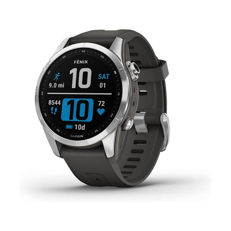 Garmin fenix 7S 42mm Multisport GPS Smartwatch, Silver with Garmin fenix 7S 42mm Multisport GPS Smartwatch, Silver with