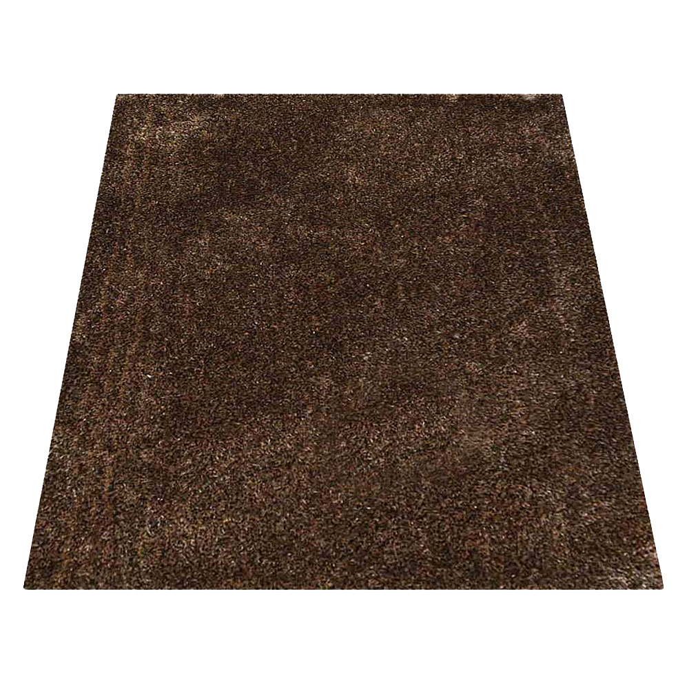 Rugsotic Carpets Hand Tufted Shag Polyester Eco-Friendly Area Rugs - 4'x6', Rectangle, Beige Grey, Plain Solid Design, High Pile Handmade Anti Skid Rugs for Living Room, Bed Room K00111