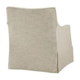 thumbnail image 6 of Martha Stewart London Skirted Swivel Chair - Beige Fabric, 360° Swivel, 28" Wide - Living Room, Bedroom Accent Chair with Metal Base &amp; Foam Filled Cushion, 6 of 8