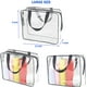 thumbnail image 4 of Rewera - Bolsas de viaje grandes transparentes de 3 piezas para artículos de tocador, bolsas de maquillaje y cosméticos de plástico transparente impermeables, bolsas de almacenamiento y organizadores, 4 of 7