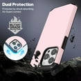 thumbnail image 4 of for iPhone 15 Pro Max Case Slim Thin Rugged, Protective Silicone 15 Pro Max Phone Case for Men Women, Heavy Duty Hard Shell Plastic & Rubber Plain Shockproof Cover, Light Pink, 4 of 7