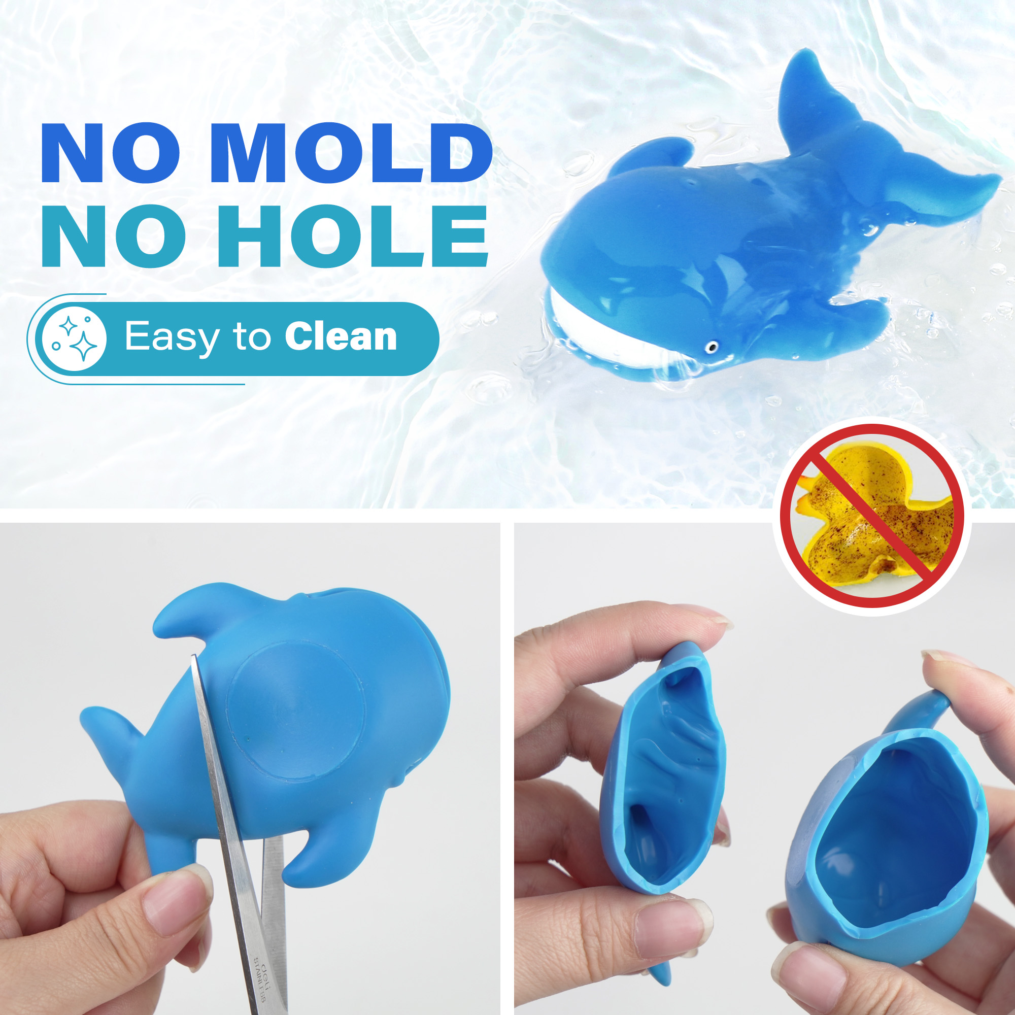 LotFancy No-Hole Bath Toys, 8-Piece Sea Animals photo 8