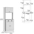 thumbnail image 2 of 66.3" High Kitchen Pantry with Microwave Support - Functional for Daily Use, 2 of 4