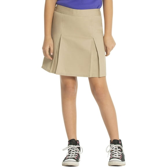 Real School Juniors' Pleat Front Scooter School Uniform Skirt