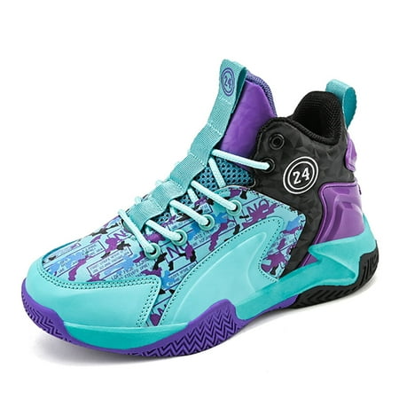 

Engtoy Boys High Top Sneakers Basketball Shoes Breathable Lightweight Running Shoes for Kids Fashion School Shoes Little/Big Kids