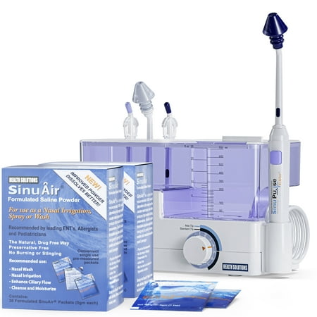 SinuPulse Elite Advanced Nasal Sinus Irrigation System with 60 Additional SinuAir Packets