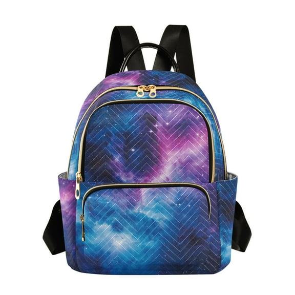 FORMRS Mini Backpack Purse for Women Travel Daypack Casual Shoulder Bag, Galaxy Pattern