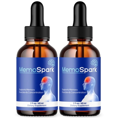 Memo Spark Advanced Formula Brain Support Drops MemoSpark Maximum Strength Supplement 60 Servings