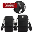 thumbnail image 3 of Fashion Women Solid Casual Messenger Bag Cross Body Mobile Phone Bags Handbags Wrist Bag With Headphone Hole, 3 of 4