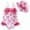style-01 Pink, variant on JUMEYU Baby Girl Bathing Suit Girls One Piece Swimsuits Hawaiian Floral Bathing Suit for Kids Adjustable Straps Swimwear 12 18 Months (Pink,12-18 Months)