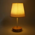 thumbnail image 4 of LED Desk Lamp, Linen Fabric Shade USB Rechargeable 1600mAh Battery 280 Luminous Bedside Table Lamp  for Bedroom for Working, 4 of 7