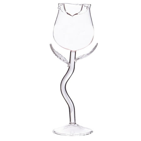 

1pc Creative Rose Flower Wine Glasses Party Dinner Festival Red Wine Glasses