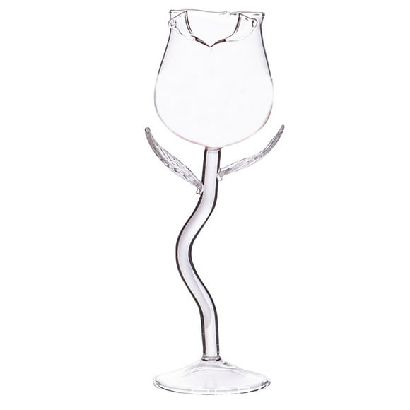 1 copa de vino con forma de rosa creativa para fiestas, cenas, festivales, copas de vino tinto.