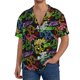 thumbnail image 1 of Balery Game Joysticks Camisa Casual de Manga Corta con Botones para Hombre, Texturizada, Estilo Cubano, para Playa, Verano-4X-Large, 1 of 5
