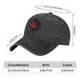 thumbnail image 4 of ZICANCN Graffiti Casquette de Baseball Ajustable Fleurs Rouges Femmes, Chapeaux pour Hommes Adulte Coton Denim Lavé Casquettes de Baseball Mode Noir, 4 of 6
