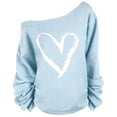 thumbnail image 5 of Aoiroe Women's Off The Shoulder Tops,Fall Fashion Outfits 2026 Clothes Oversized Fashion Casual Sweaters Womens Pullover Sweatshirt Work Clothes for Women 2026 Light blue 2XL, 5 of 5