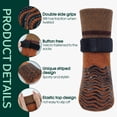 thumbnail image 3 of IDOMIK Anti-Slip Dog Socks, Paw Protect Booties for Hardwood Floors, Hot Pavement & Senior Dogs, Brown, M, 3 of 8