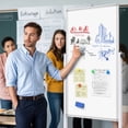 thumbnail image 3 of TACWILY 36x24 inch Rolling Whiteboard, Height Adjustable Magnetic Dry Erase Board with Circular Stand on Wheels, 3 of 5