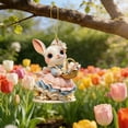 thumbnail image 6 of Wooowa Easter Bunny And Egg Hanging Ornaments With 2D Flat Designs, for Gifts Home Garden And Wall Decoration, 6 of 6