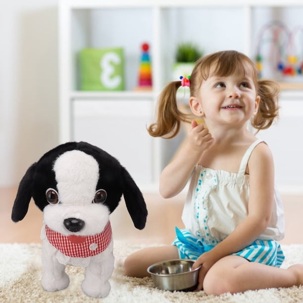 Chat électronique En Peluche – Marche, Aboie, Remue La Queue – Télécommande Avec Laisse – Jouet Interactif 1 An