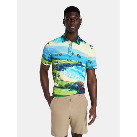 Birdie Bound Men's and Men's Big & Tall Novelty Golf Polos, Sizes XS-4XLT