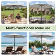 thumbnail image 7 of NAPWANT 9ft Patio Umbrella, 8 Sturdy Ribs Outdoor Table Umbrella with Push-Button Tilt & Crank for Garden, Deck, and Pool White, 7 of 7