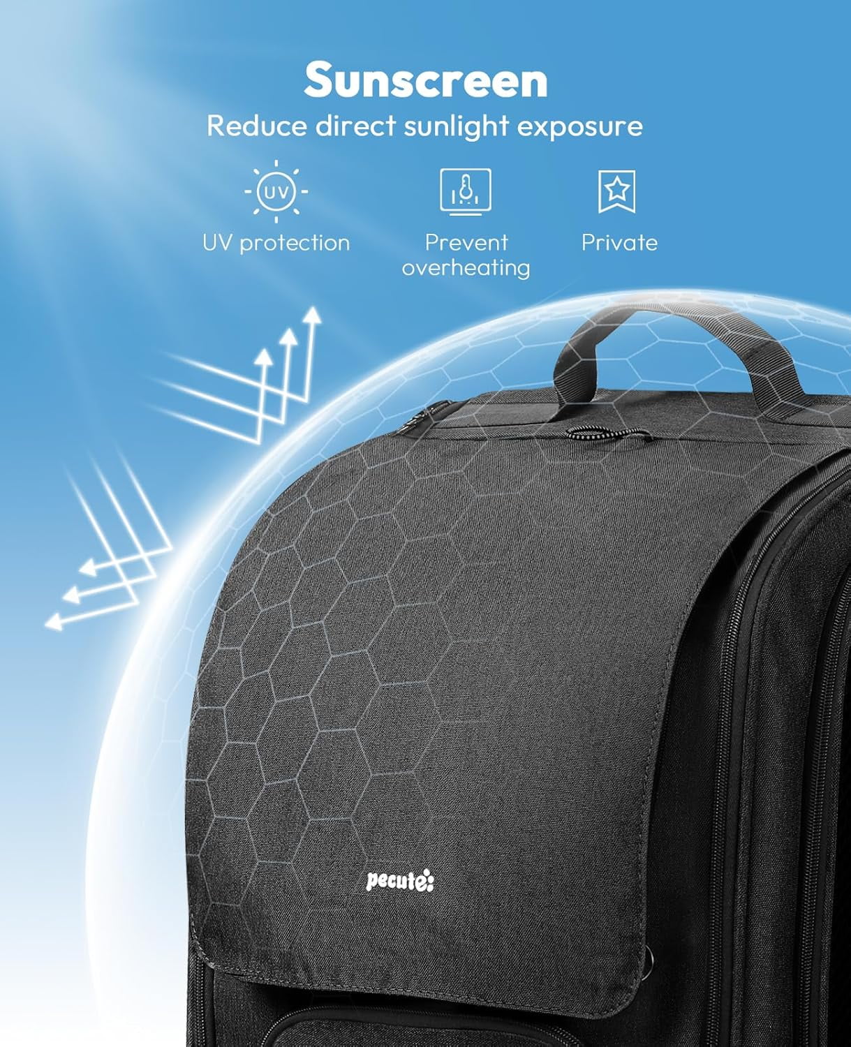 Cat Backpack Carrier, Large Space Cat Bubble Backpack, Breathable Cat Carrier, Shaded Dog Backpack Carrier, Ergonomic 3D Design for Travel, Hiking, Walk, Suitable for Shopping, Car, Vet, Gray