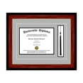 thumbnail image 3 of Single Diploma Frame with Tassel and Double Matting for 15" x 12" Tall Diploma with Mahogany with Gold Lip 2" Frame, 3 of 6