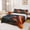 Black Orange 01, variant on Feelyou Fire Water Multisport Queen Sheets for Boys, Lightning Basketball Baseball Soccer Queen Sheet Sets, 4-Piece, 1 Flat Sheet, 1 Fitted Sheet and 2 Pillowcases