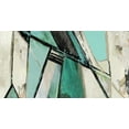 thumbnail image 2 of PI Studio 14x9 White Modern Wood Framed Museum Art Print Titled - Warm Geometric I - Teal Version, 2 of 4