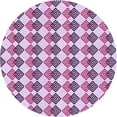 thumbnail image 1 of Ahgly Tapis Rond Lavable en Machine Intérieur Transitionnel Rose Pervenche, 7 Pieds Rond, 1 of 7