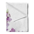 thumbnail image 2 of Floral Soft Flannel Fleece Throw Blanket, Branches of Watercolor Flowers in Spring Color Shades Lavender and Violet Bouquet, Cozy Plush for Indoor and Outdoor Use, 50" x 60", Multicolor, by Ambesonne, 2 of 5