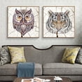 thumbnail image 3 of wall26 Floating Framed Canvas Wall Art for Living Room, Bedroom Wooden Background Animal Canvas Prints for Home Decoration Ready to Hang - 16"x16"x2 Panels, 3 of 4