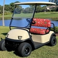 thumbnail image 4 of Pzuqiu Santa Claus Snowflake Golf Cart Seat Covers Breathable, for Outdoor Sports, Golf Cart Bench Seat Covers, Compatible with Club Car Precedent Golf Carts, 4 of 10