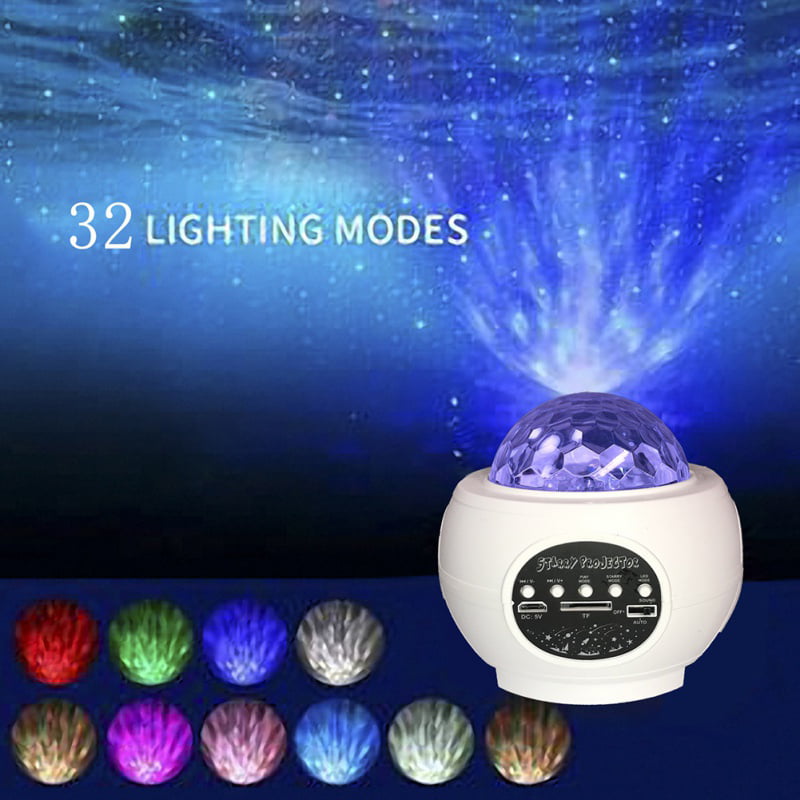 LED Star Projector Night Light 6 Colors Ocean Wave Galaxy Projection Lamp NEW 