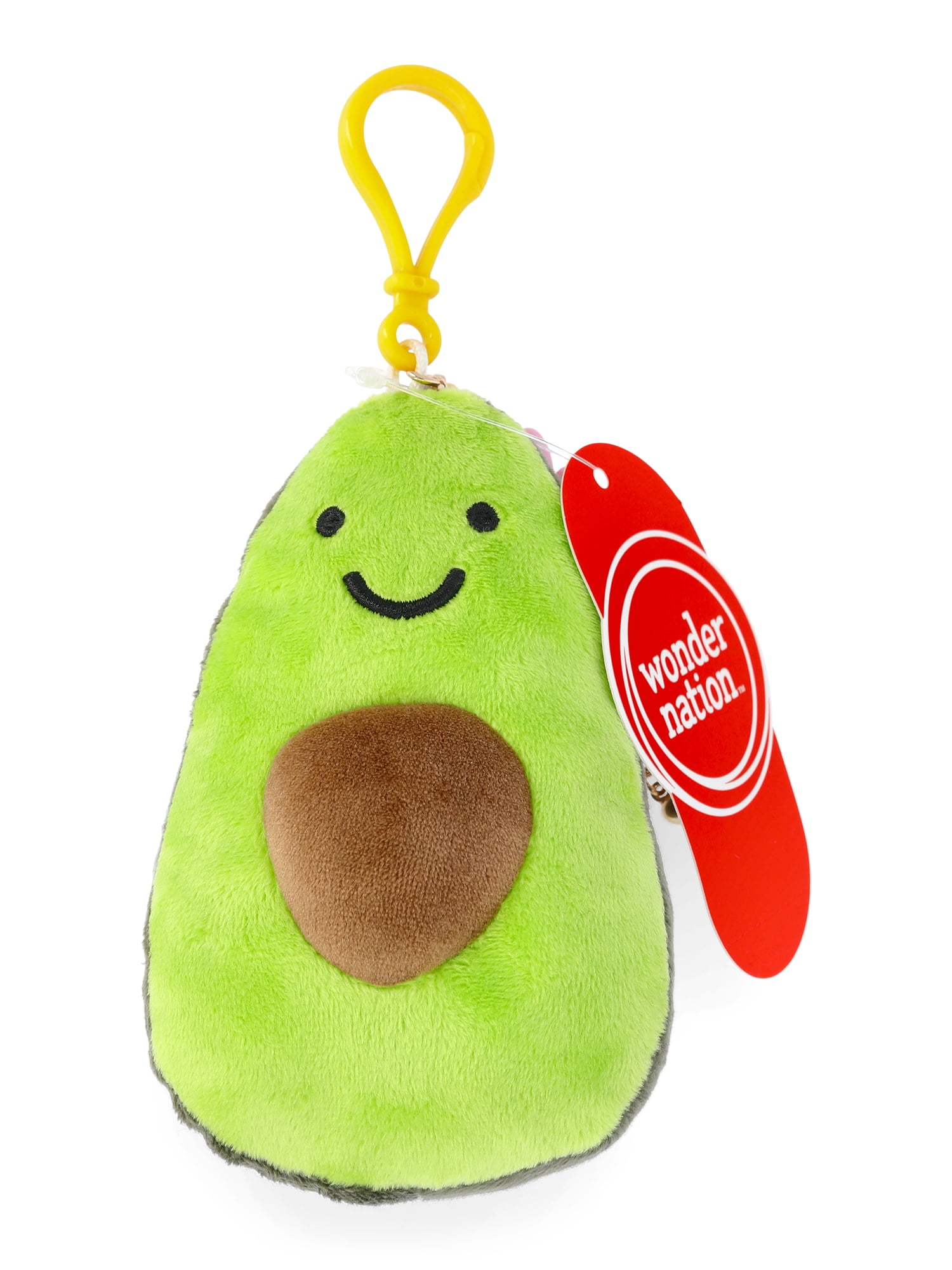 Wonder Nation Avocado Plush Keychain, Green
