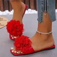 thumbnail image 1 of YOUYEDIAN Pantoufles de Maison pour Femmes Été Chaussures d'Intérieur Mignonnes Sandales Cool Sandales de Plage (Rouge), 1 of 7