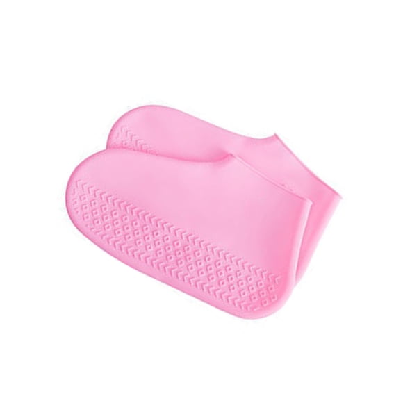 Qarigey 1 par de fundas para zapatos antideslizantes, flexibles, impermeables, plegables, elegantes, de color sólido, portátiles, Accesorios de calzado L rojo