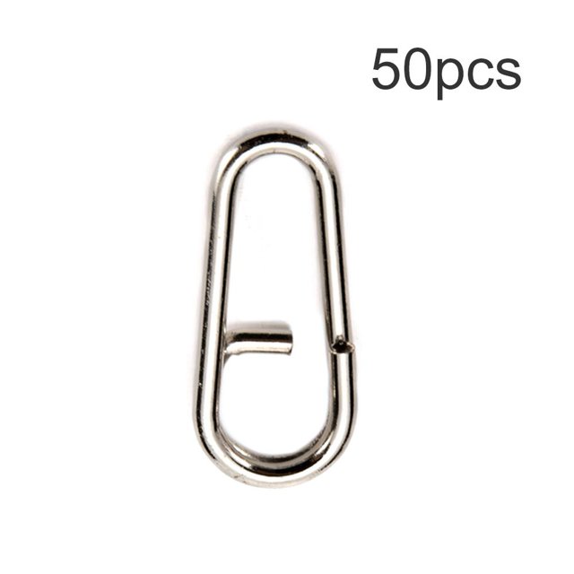 Pesca Anillos divididos ovalados giratorios de acero con cabeza doblada señuelos aparejos de pesca a presión (S) 50 piezas Barbie Nuevos Originales
