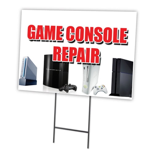 SignMission C-2436 Game Console Repair 24 x 36 in. Game Console Repair Yard Sign & Stake