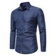 thumbnail image 2 of Camisa de manga larga con solapa de botones sueltos sin planchar estampada para hombre Pompotops oipoqjl46846, 2 of 7